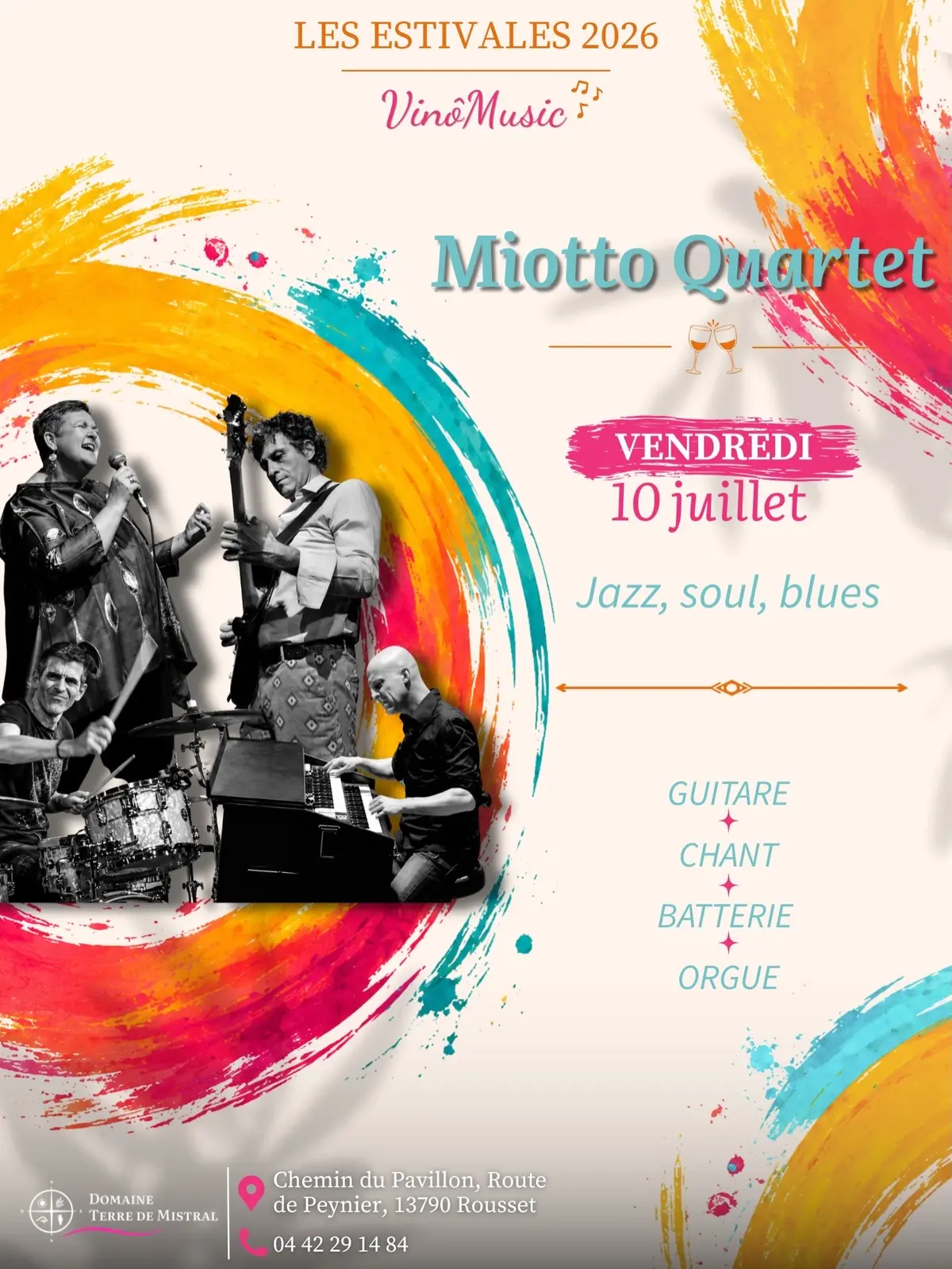 Estivales Vinômusic au Domaine Terre de Mistral - Miotto Quartet
