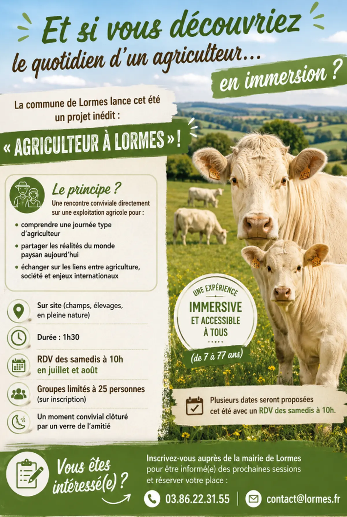 Et si vous découvriez le quotidien d'un agriculteur...