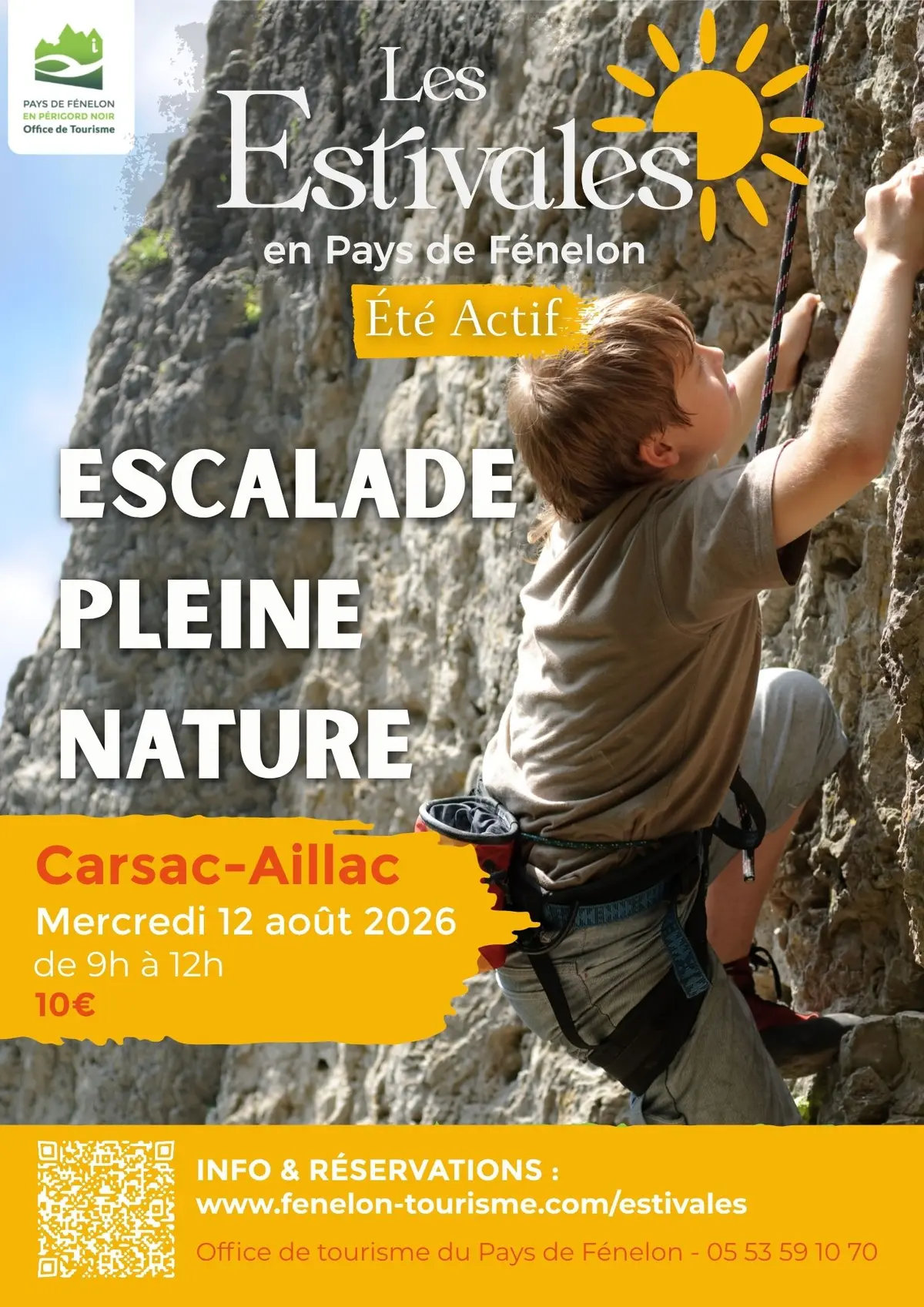 ÉTÉ ACTIF : Escalade pleine nature à Carsac-Aillac