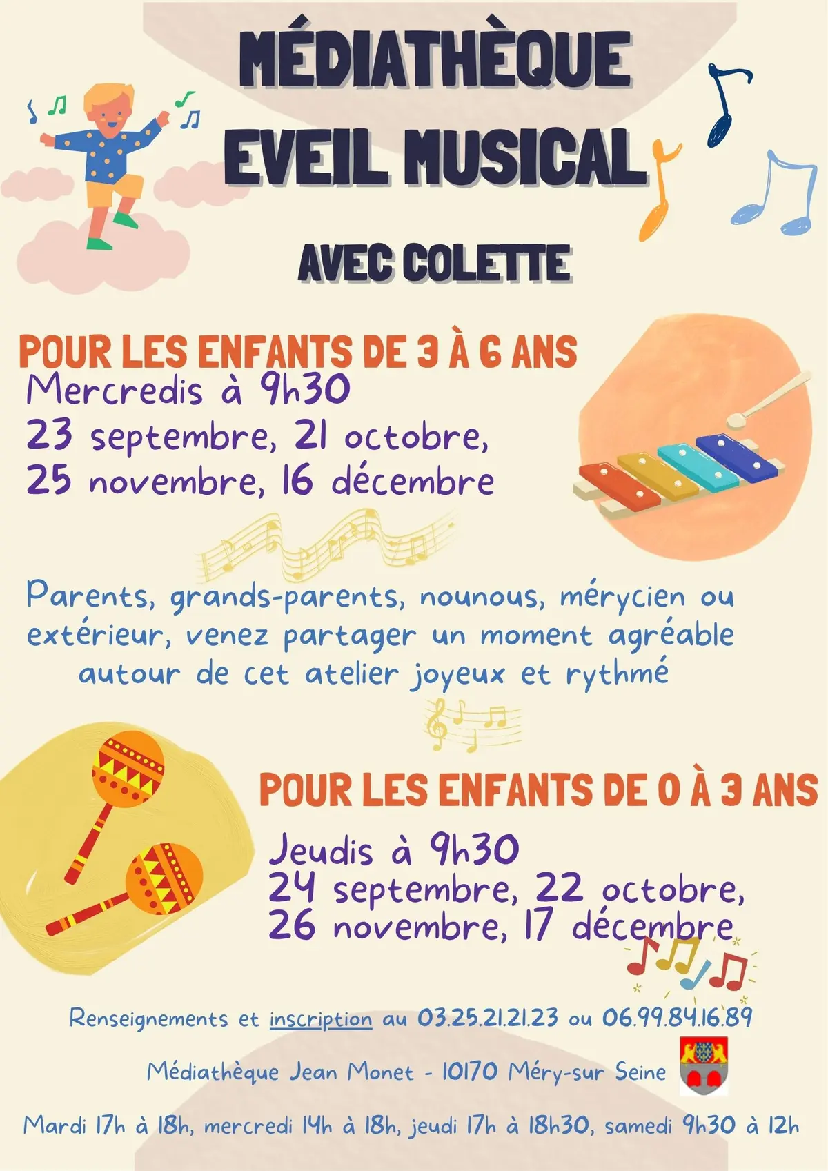 Éveil musical à la médiathèque de Méry-sur-Seine