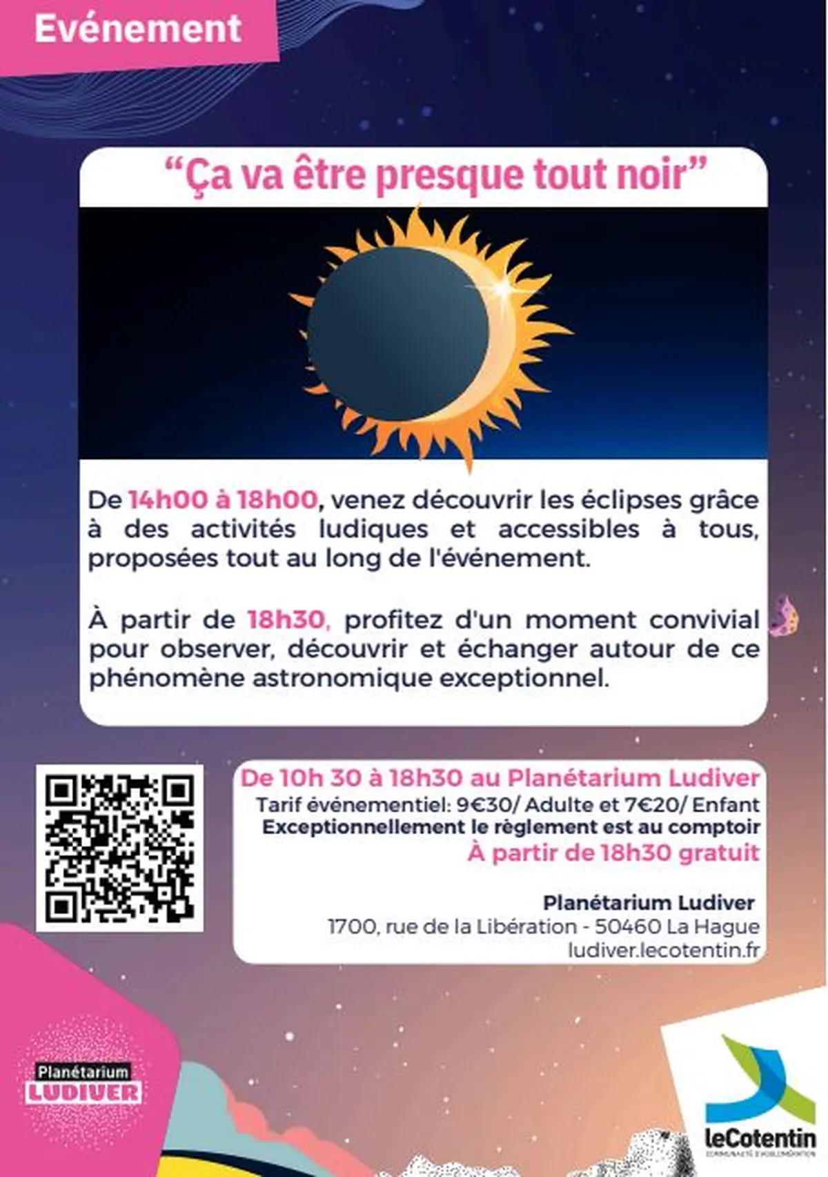 Événement Ça va être presque tout noir
