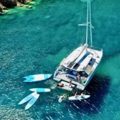 Excursion demi-journée en catamaran avec paddle depuis Marseille