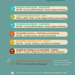 Excursions avec Flow Combi