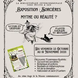 Expo à la bibliothèque Pajatoutage : Sorcières, mythe ou réalité ?