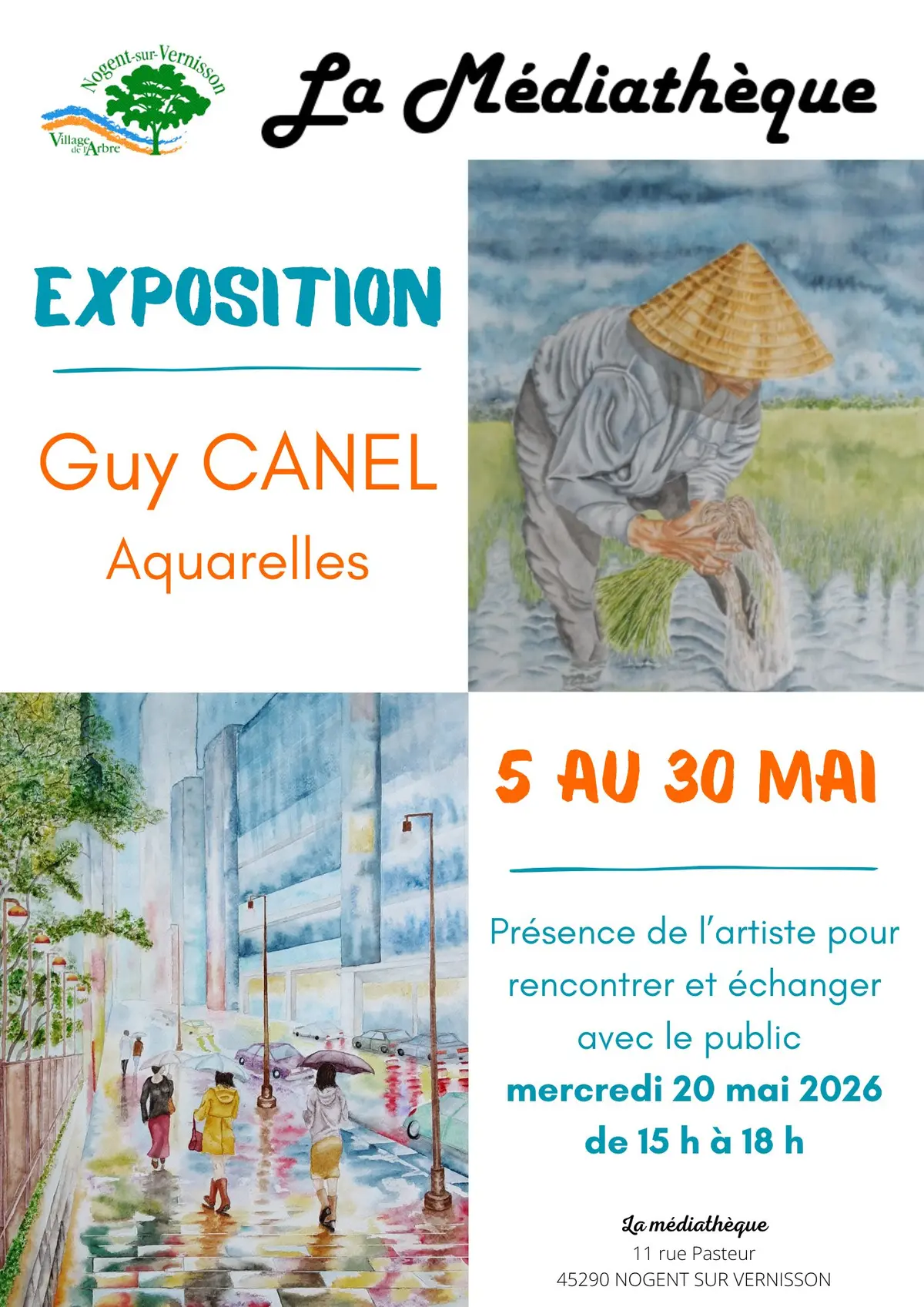 Expo aquarelles de Guy Canel
