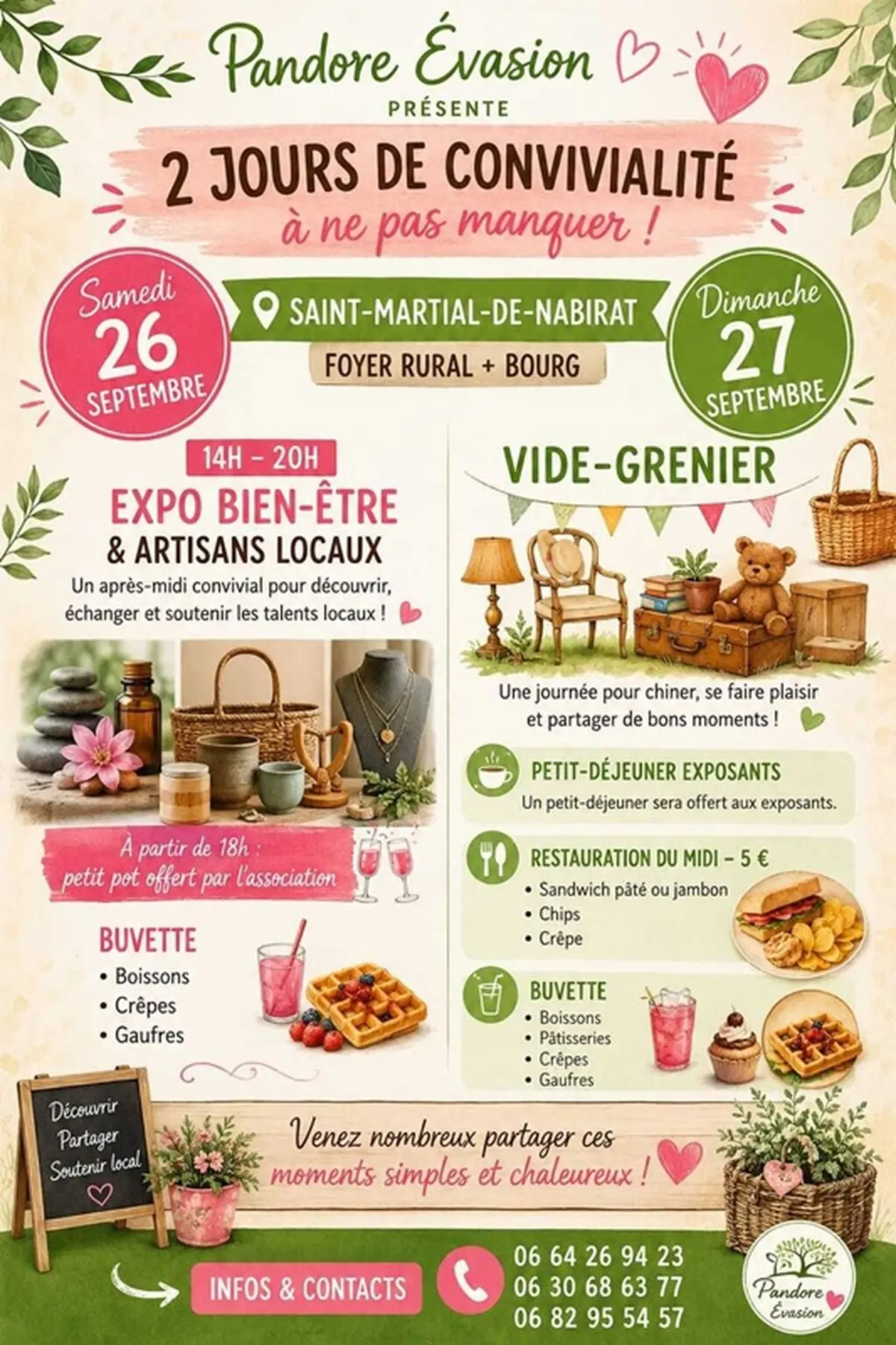 Expo bien-être, artisans locaux et vide grenier