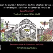 Expo  Carnets de voyages de Daniel Casteill -  Espace MJC / CREA