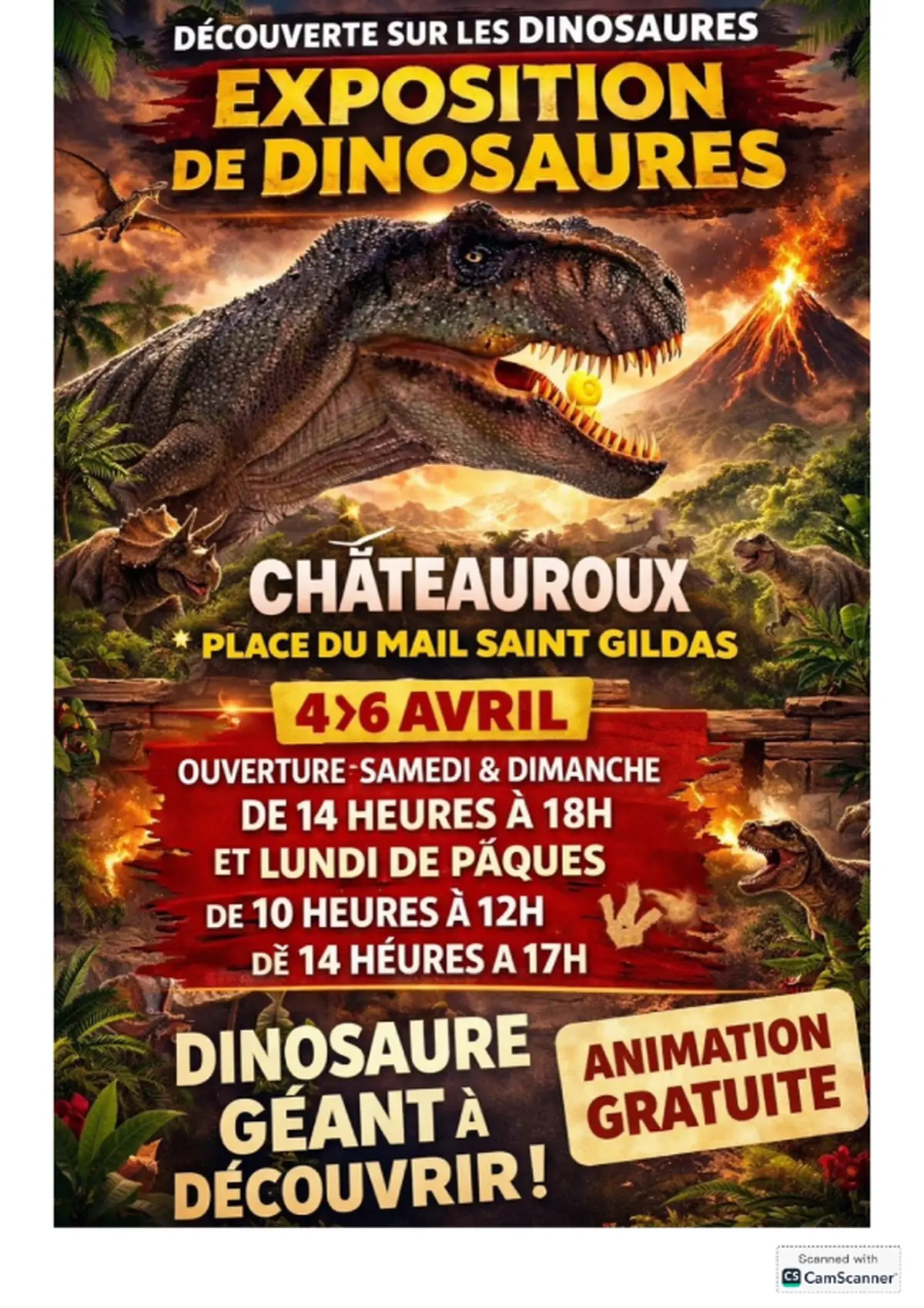 Expo, découverte, l'histoire des dinosaures