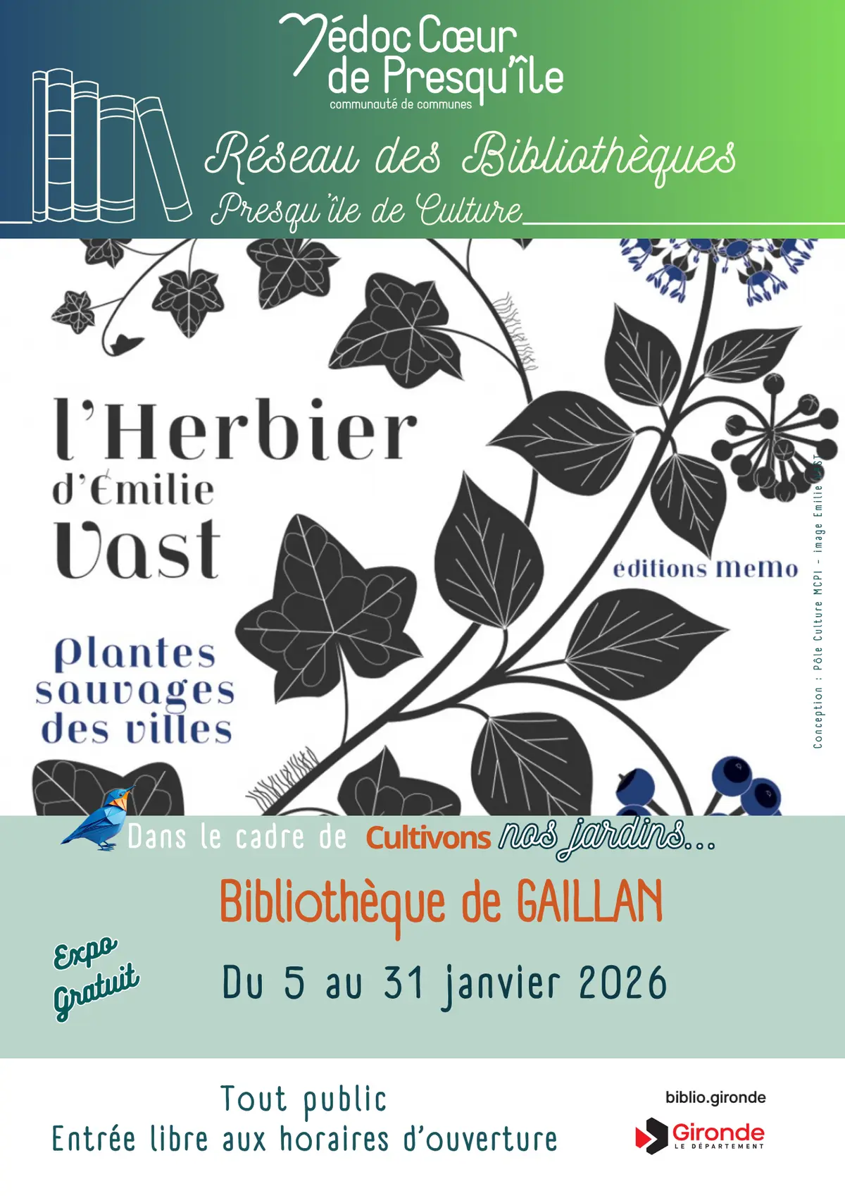 Expo les herbiers d'Emilie VAST les plantes sauvages des villes