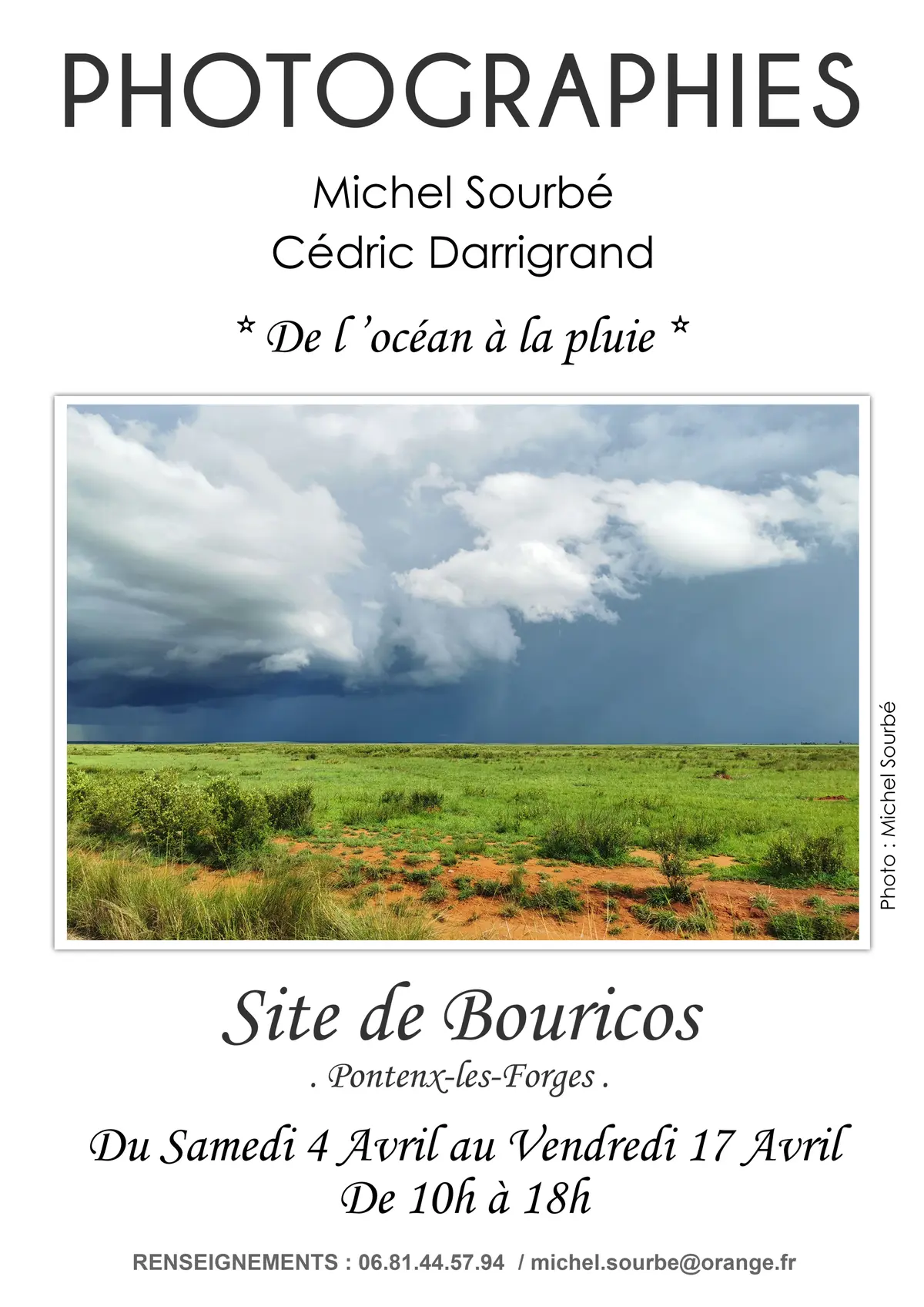 Expo photo De l'océan à la pluie par michel sourbé et cédric Darrigrand