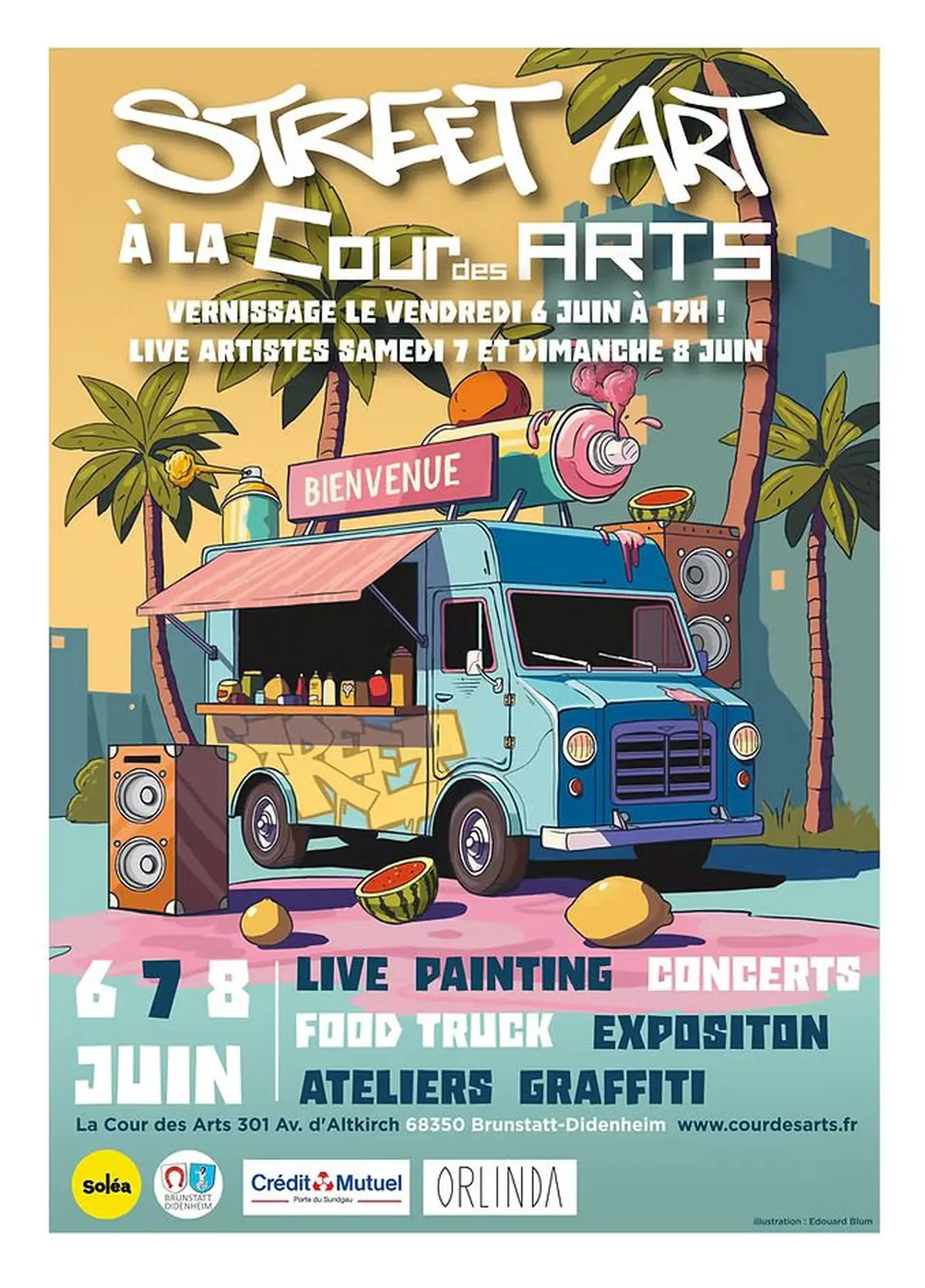 L'affiche de l'expo Street Art à la Cour des Arts