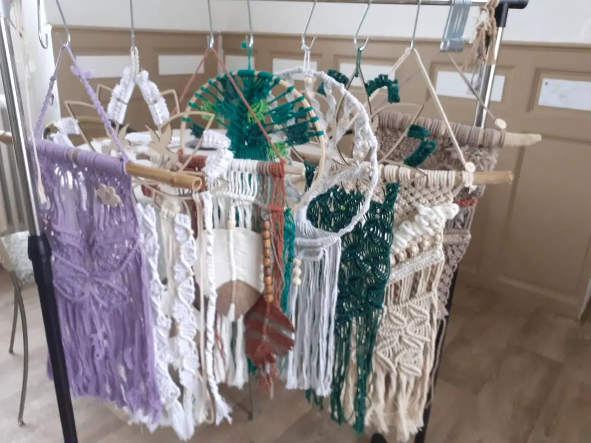 Expo-Vente Créations Macramés, décorations murales.