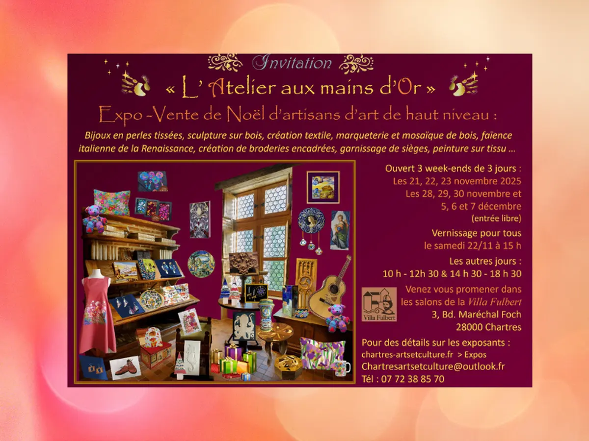 Expo-vente de Noël d'artisans d'art L'Atelier aux mains d'Or