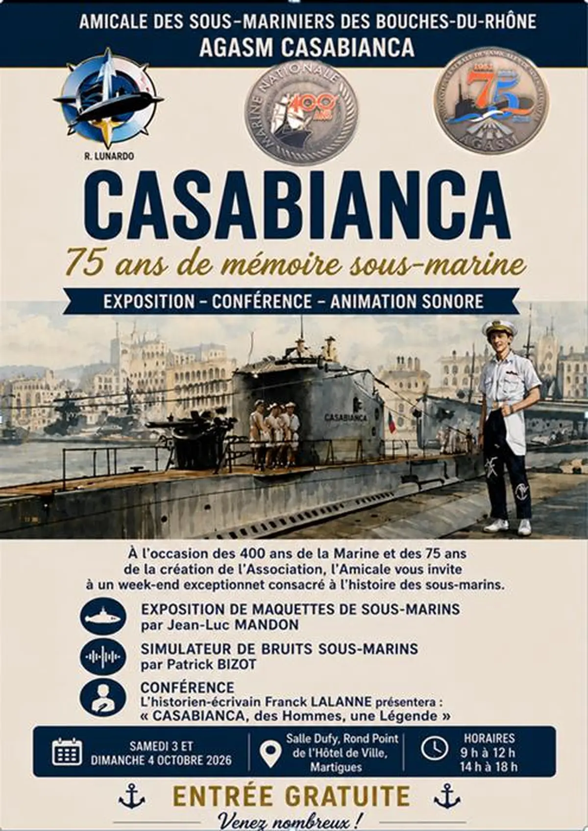 Exposition 400 ans marine et 75 ans de la création amicale Agasm Casabianca