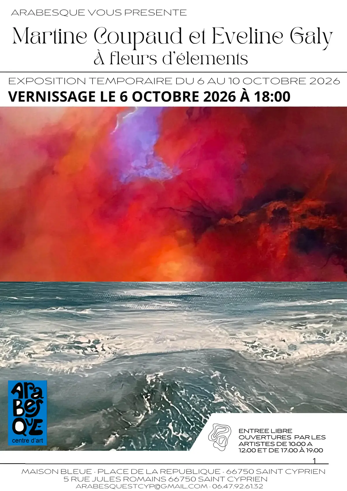 Exposition A Fleurs D'Elements De Martine Coupaud Et Eveline Galy - Chez Arabesque