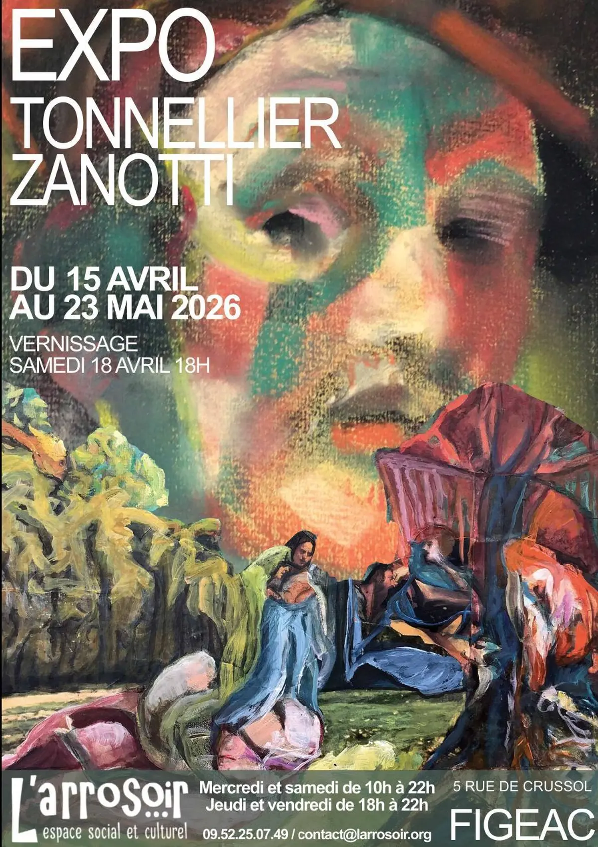 Exposition à l'Arrosoir Figeac :  Valérie Tonnellier et Grégory Zanotti