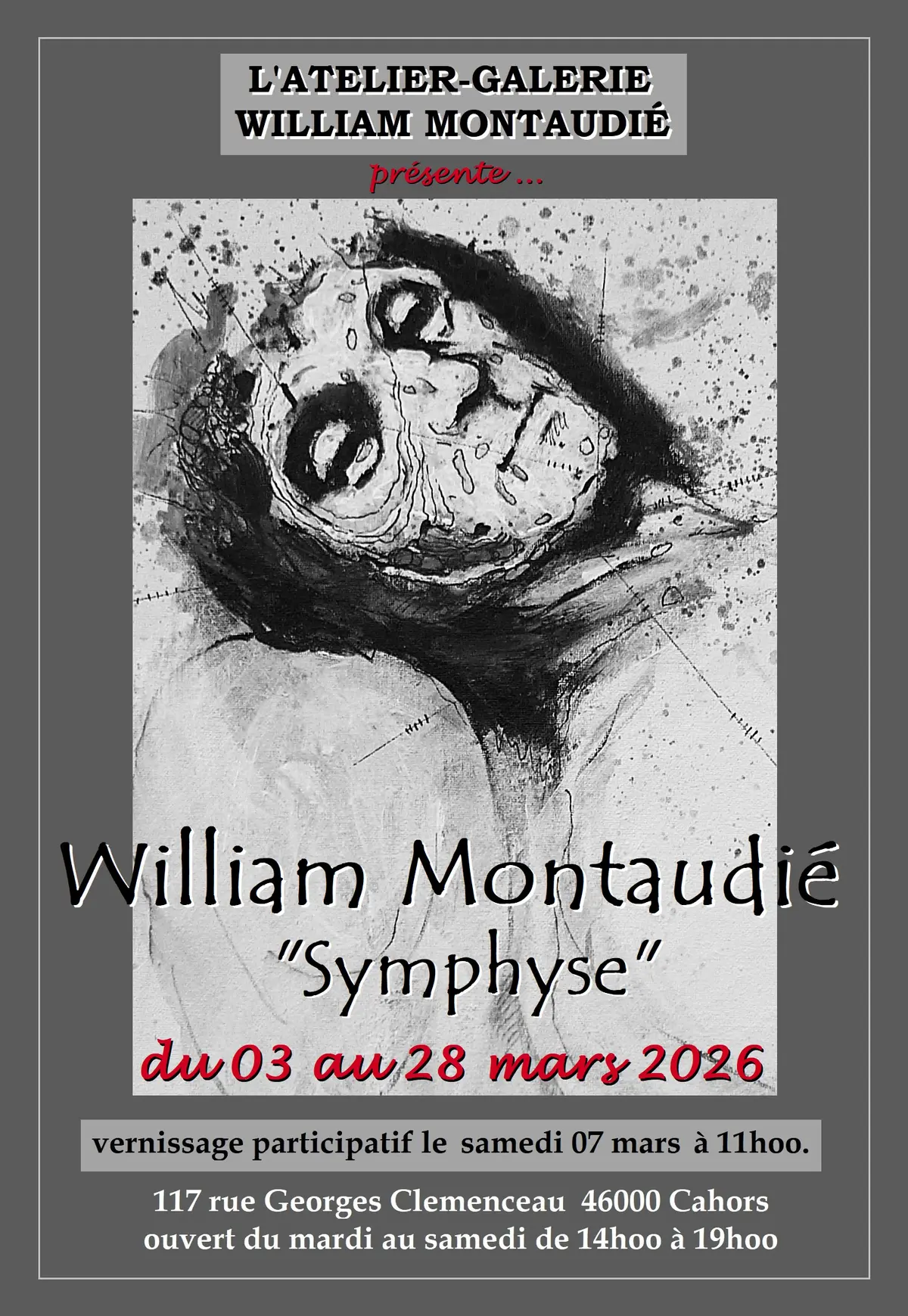 Exposition à l'atelier-galerie William Montaudié: Symphyse