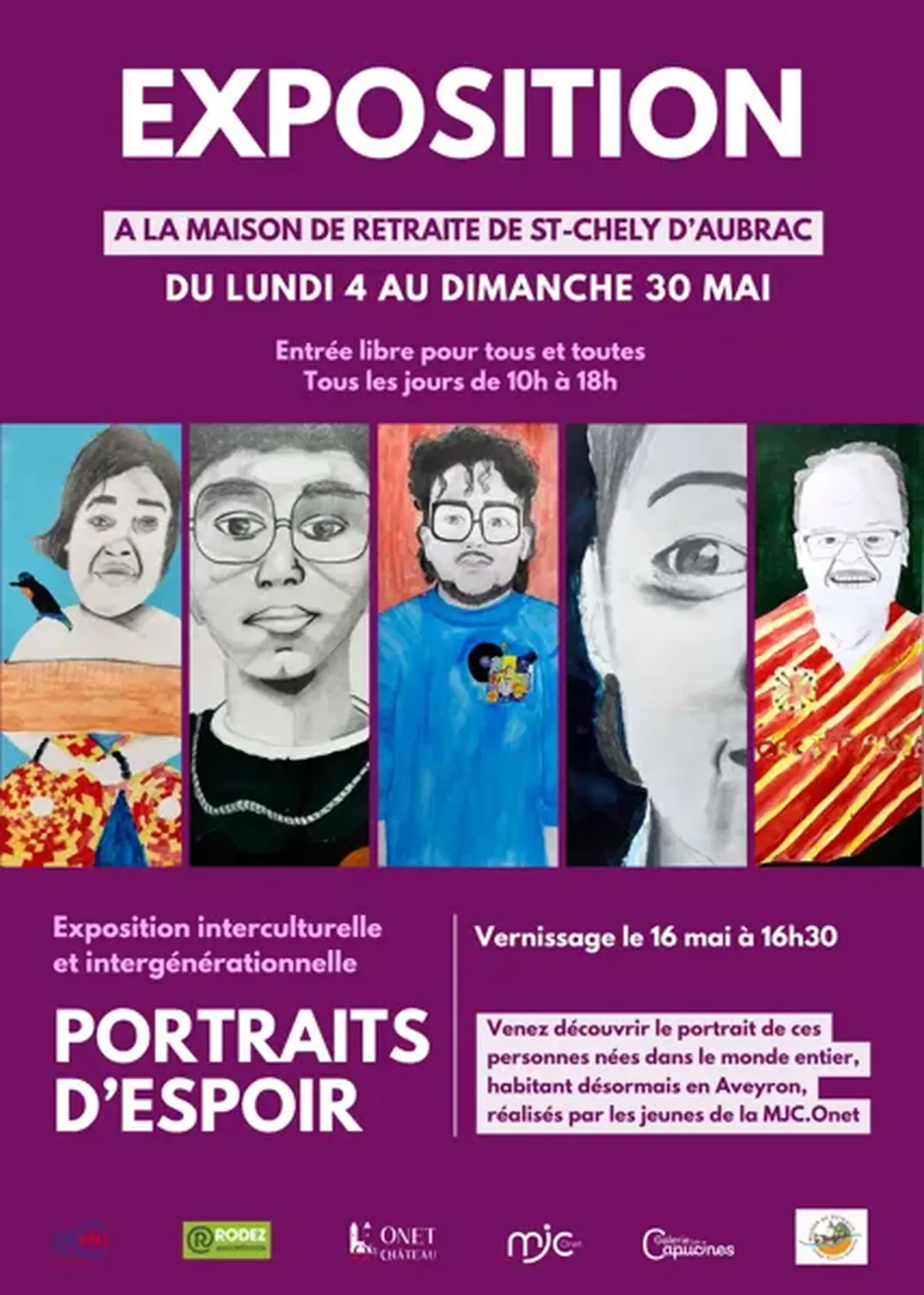 Exposition à la maison de retraite de St Chély d'Aubrac