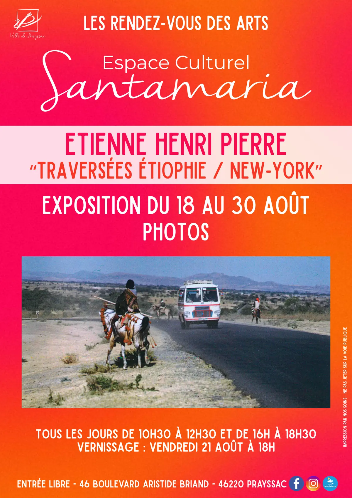 Exposition à Santamaria: Traversées Éthiopie /New-York