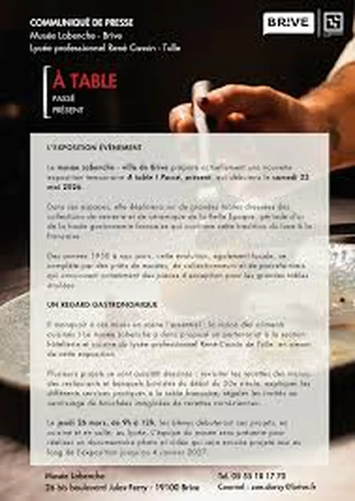 Exposition: A table ! Passé, présent  (Musée Labenche)