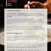 Exposition: A table ! Passé, présent  (Musée Labenche)