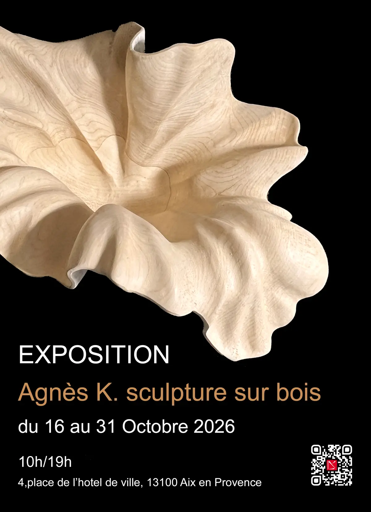 Exposition -  Agnès K. sculpture sur bois
