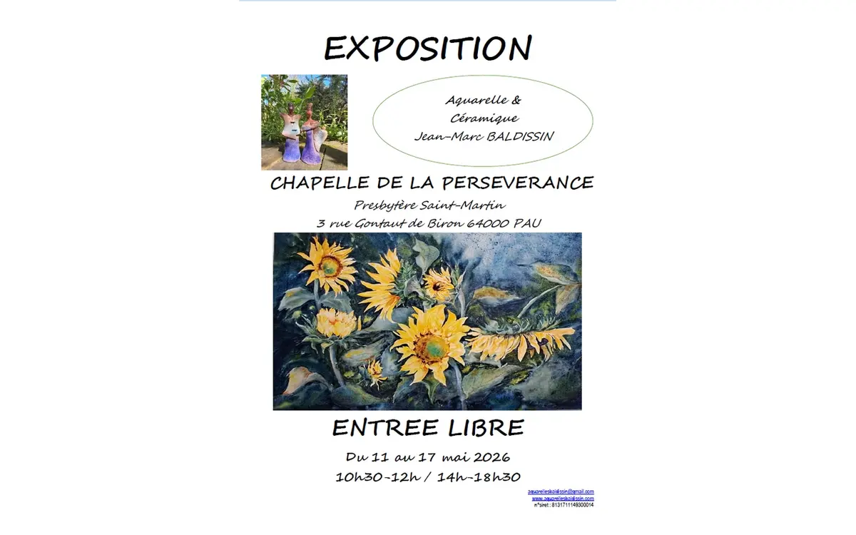 Exposition: Aquarelle et céramique - Jean-Marc Baldissin