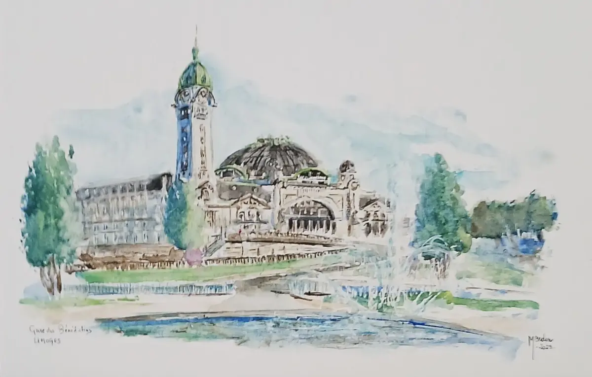 Exposition aquarelles et dessins de Pascal Mondon - Et si Limoges m'était dessinée