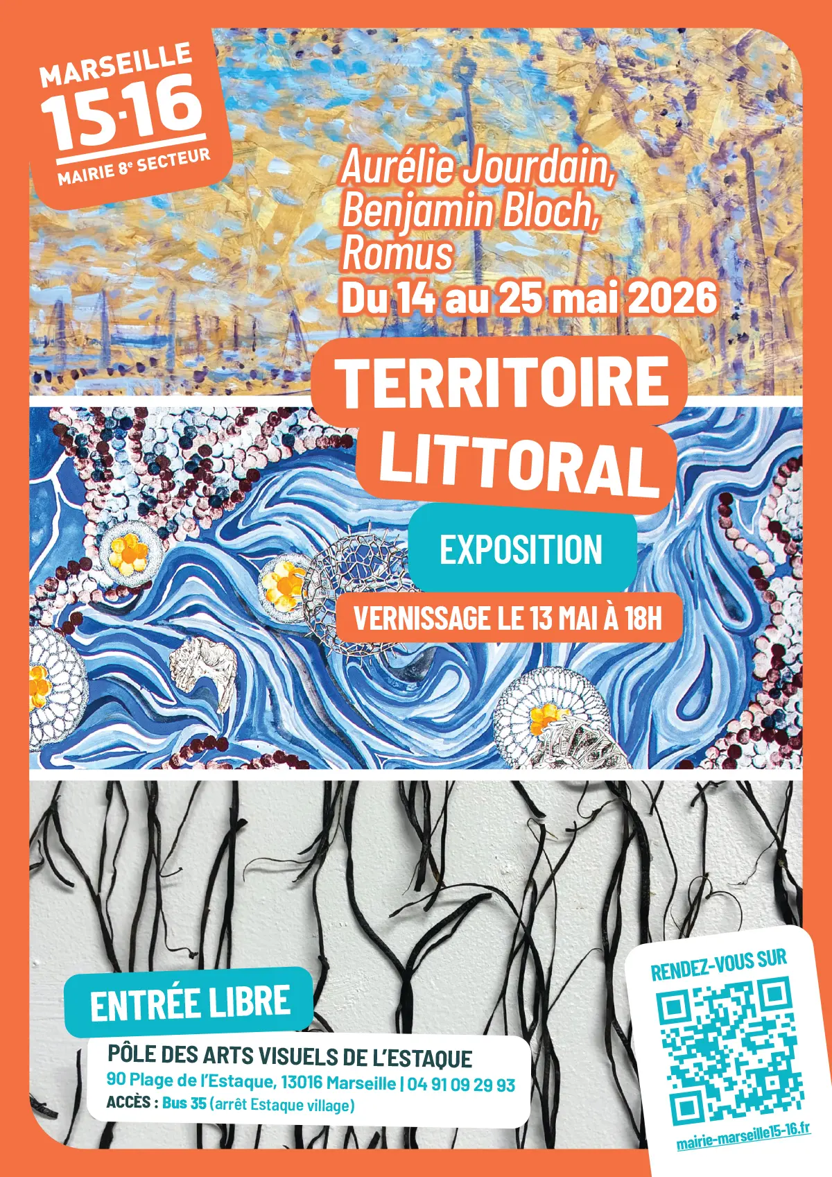 Exposition Art Contemporain Territoire - Littoral Aurélie Jourdain, Benjamin Bloch, Romus