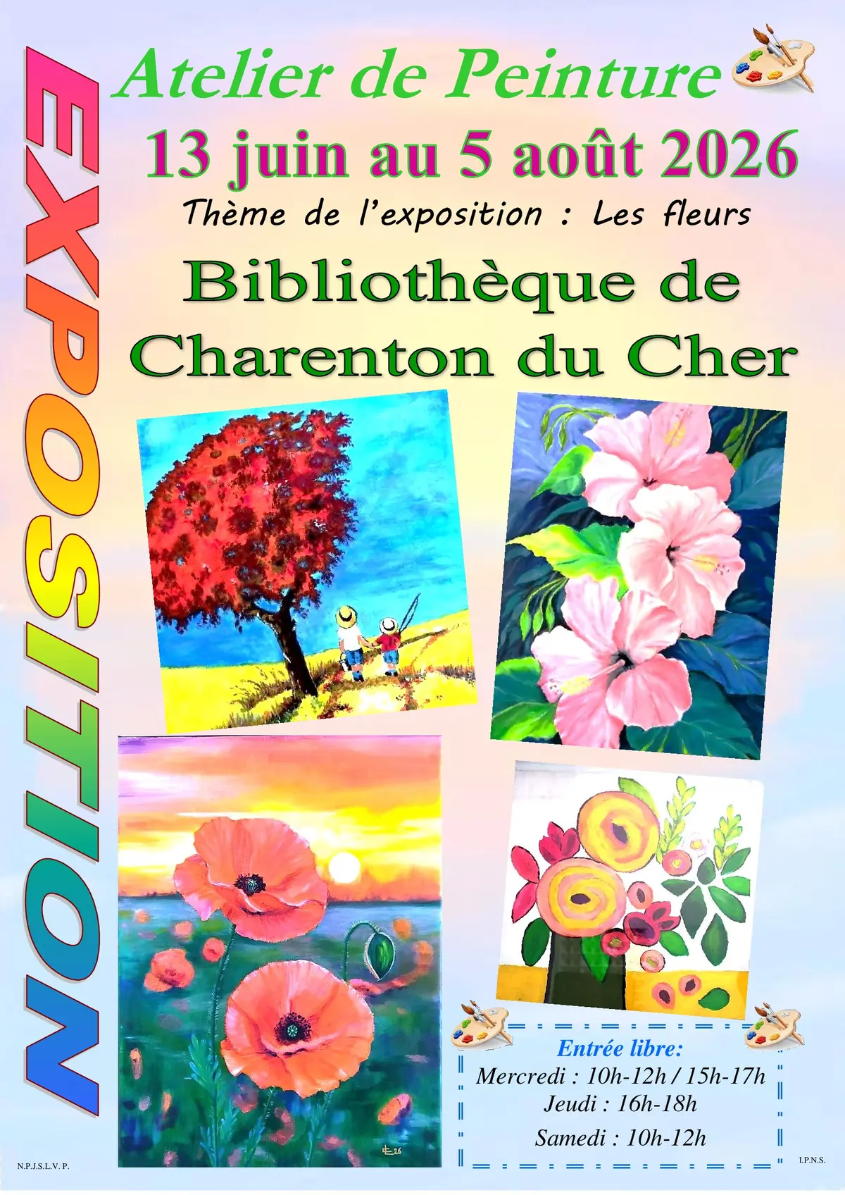Exposition Atelier de peintures les fleurs