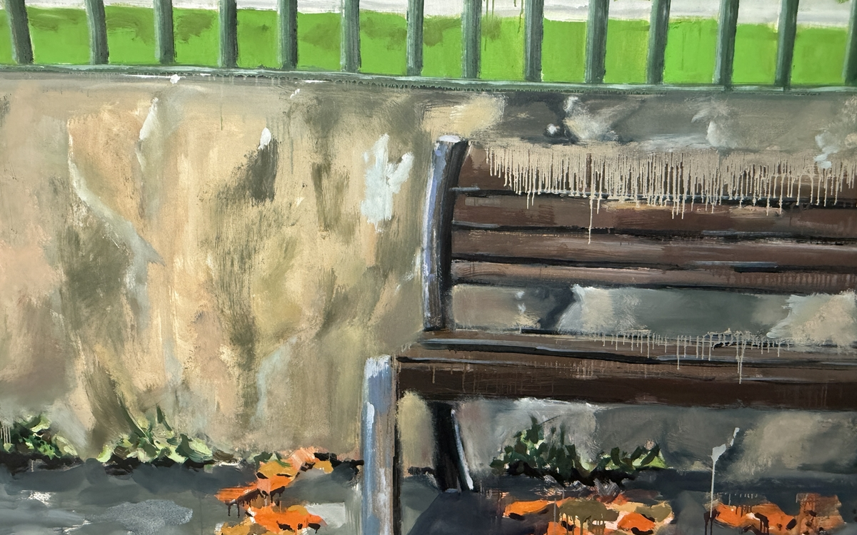 Détail, sans titre, 110x682cm, huile sur toile, 2025/2026