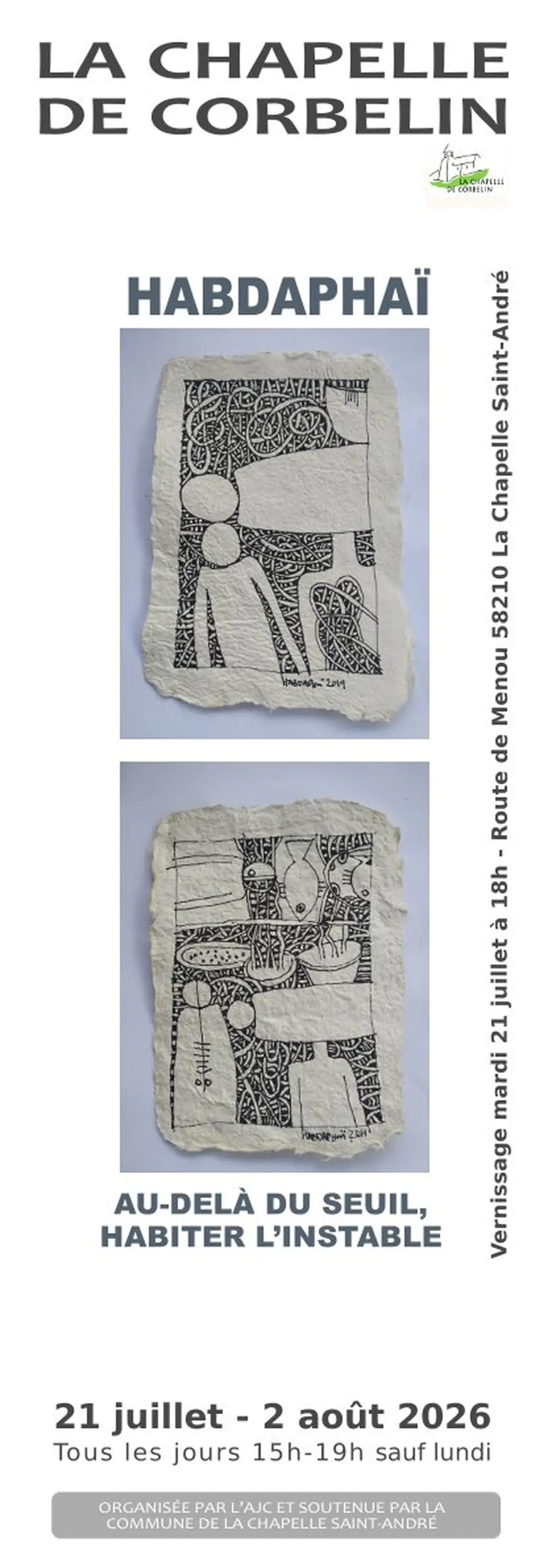 Exposition Au-delà du seuil, habiter l'instable Habdaphaï