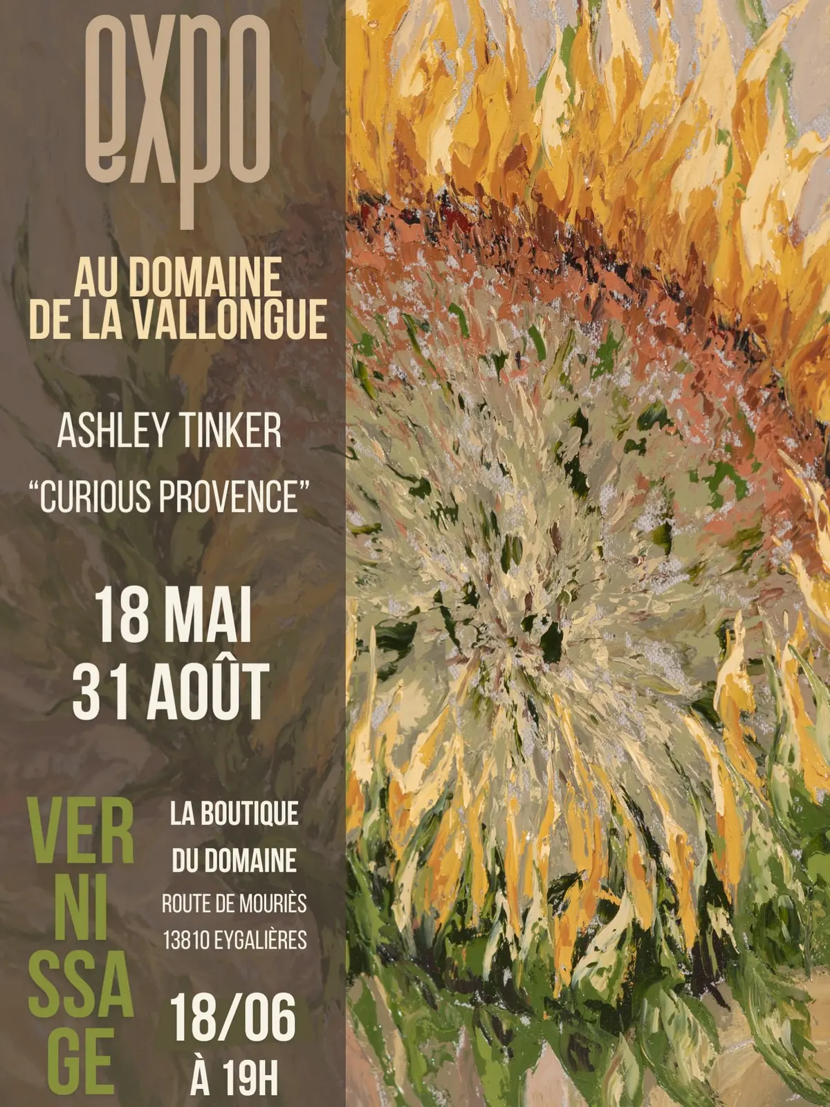 Exposition au Domaine de la Vallongue : Ashley Tinker