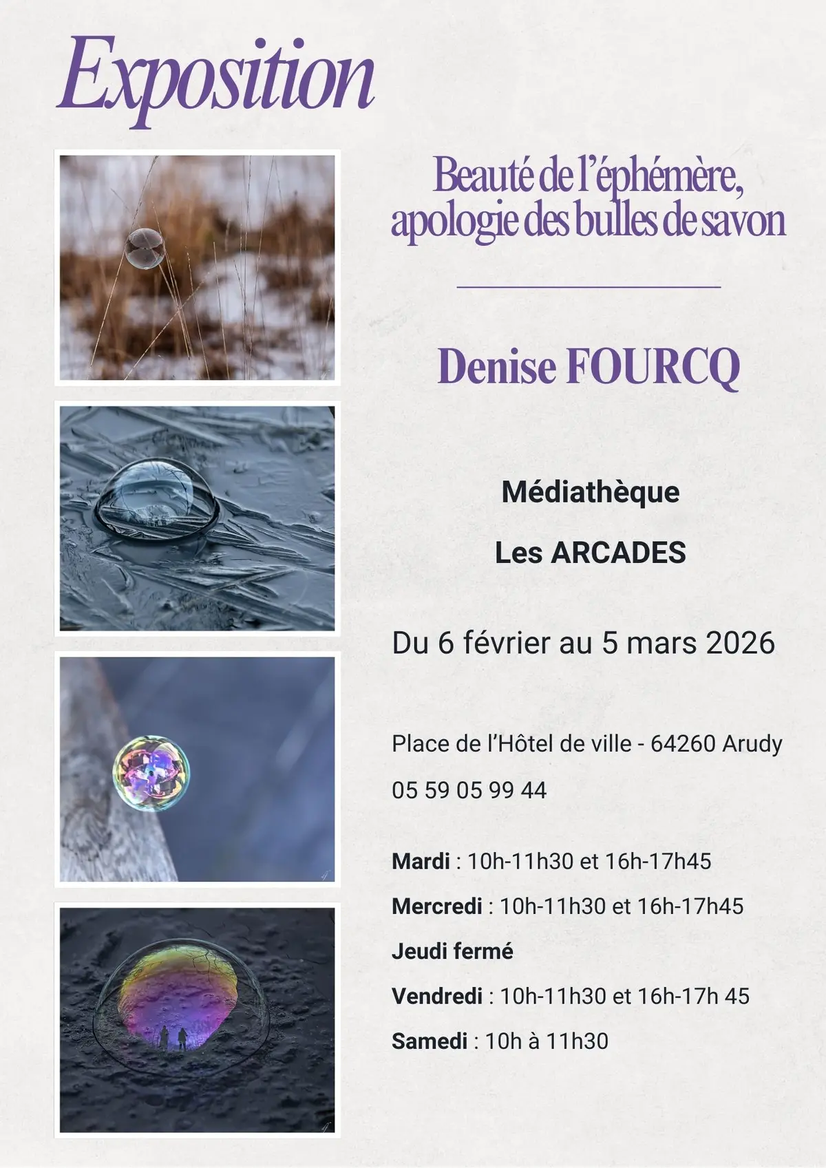 Exposition : Beauté de l'éphémère - Apologie des bulles de savon