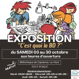 Exposition « C’est quoi la BD » à la Bibliothèque de Capdenac