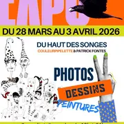 Exposition Cabane Bleue :  Martine Treil et le collectif Du Haut des Songes