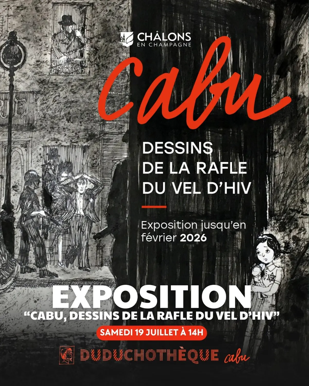 Exposition : Cabu, dessins de la Rafle du Vel d'Hiv