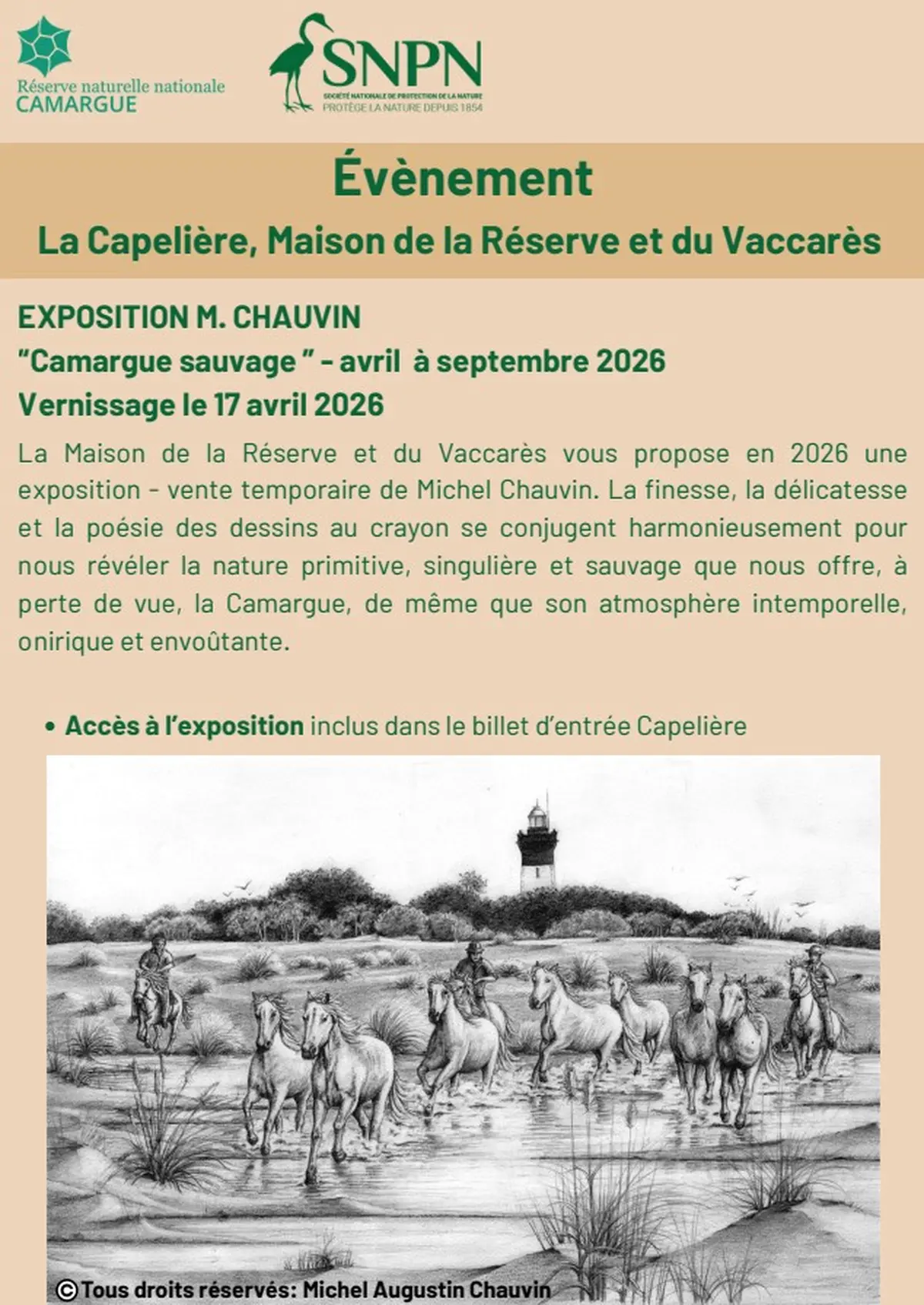 Exposition Camargue sauvage