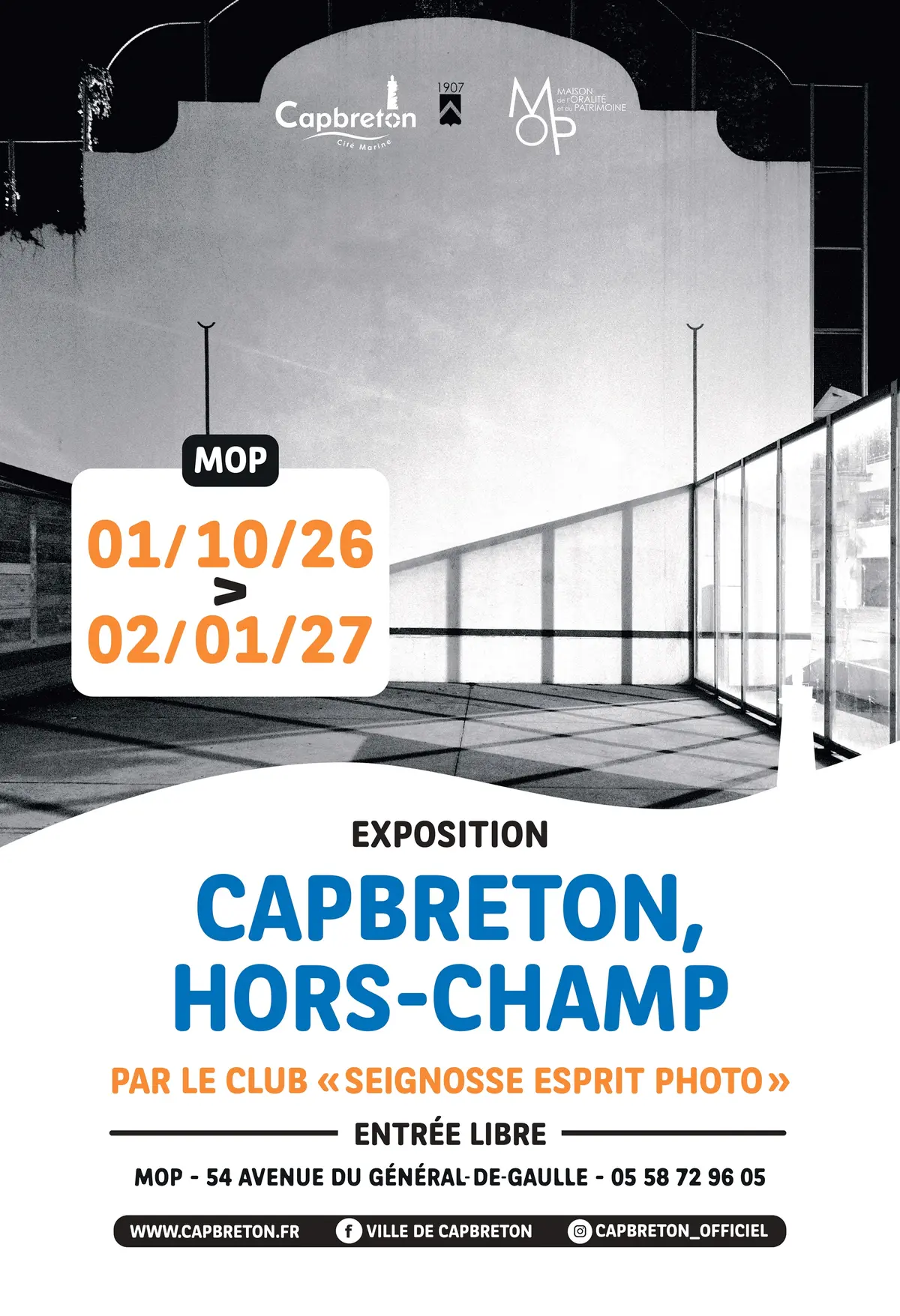 EXPOSITION CAPBRETON, HORS CHAMP  par le club « Seignosse Esprit Photo »
