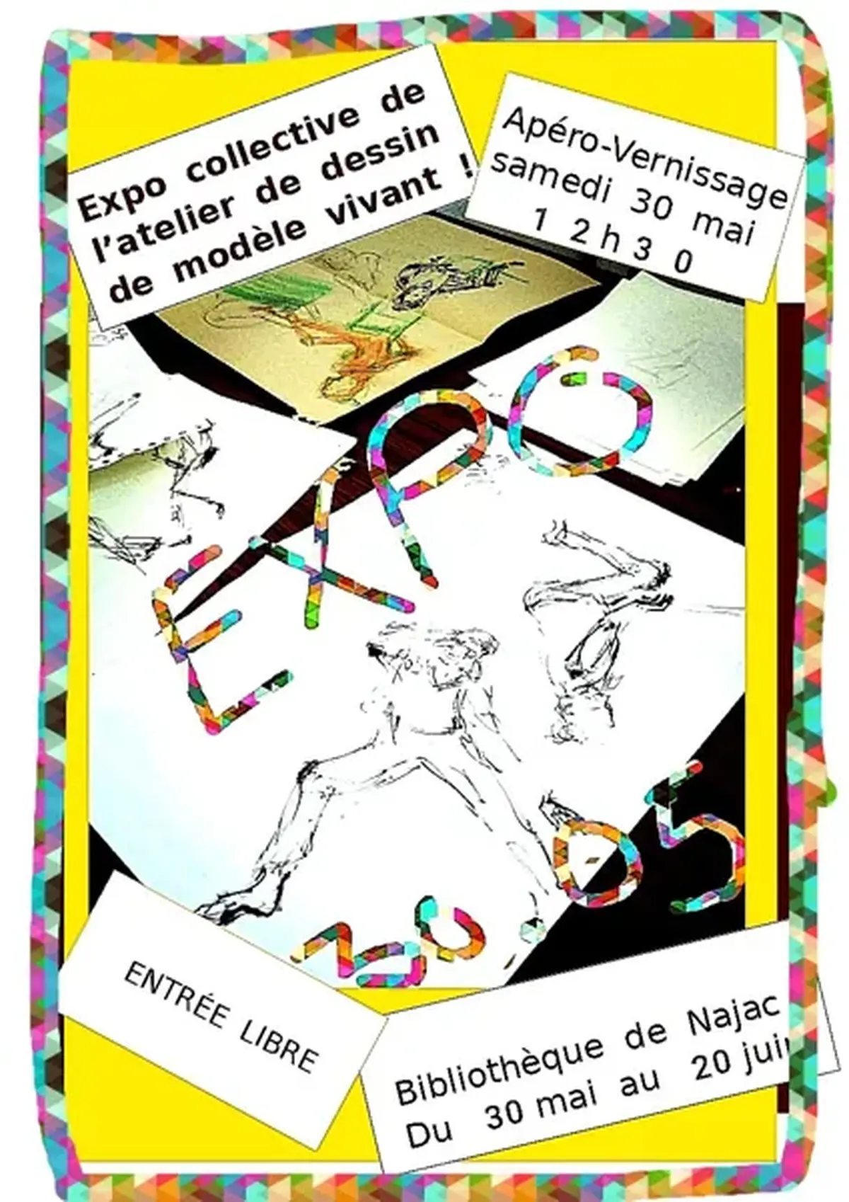Exposition collective de l'atelier de dessin de modèle vivant