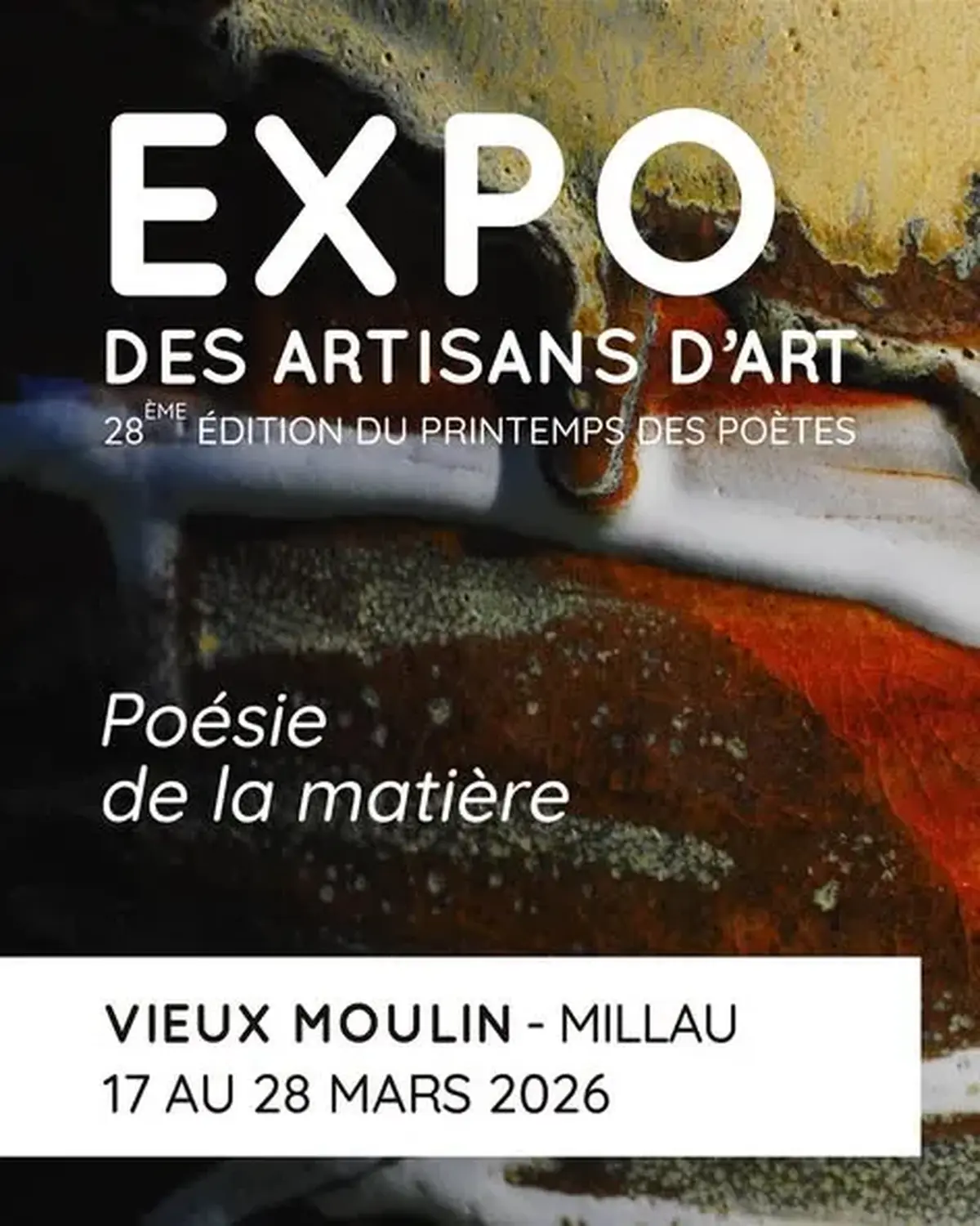 Exposition collective Métiers d'Art  hors les murs  Poésie de la matière - Vieux Moulin