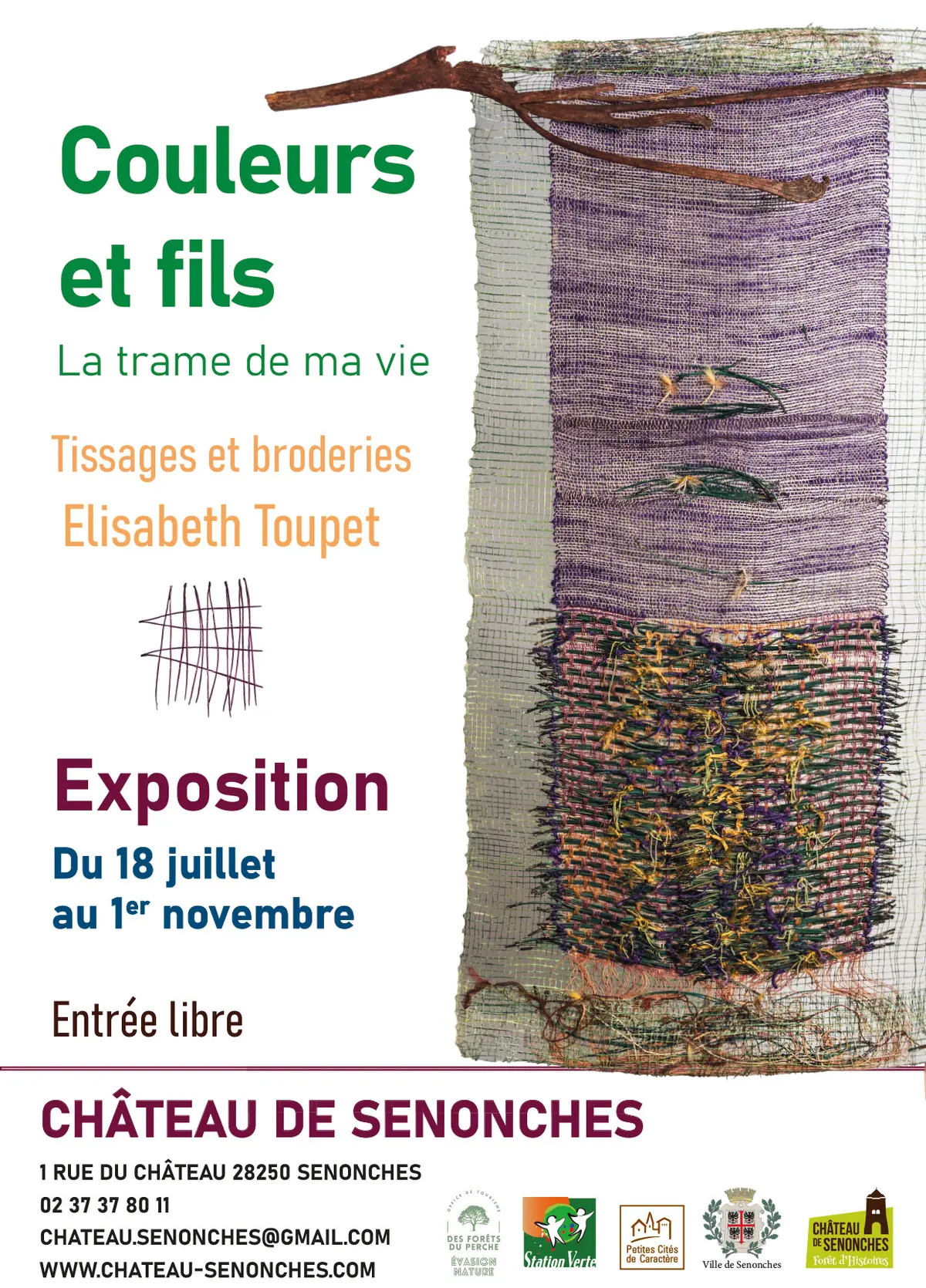 Exposition Couleurs et fils : la trame de ma vie