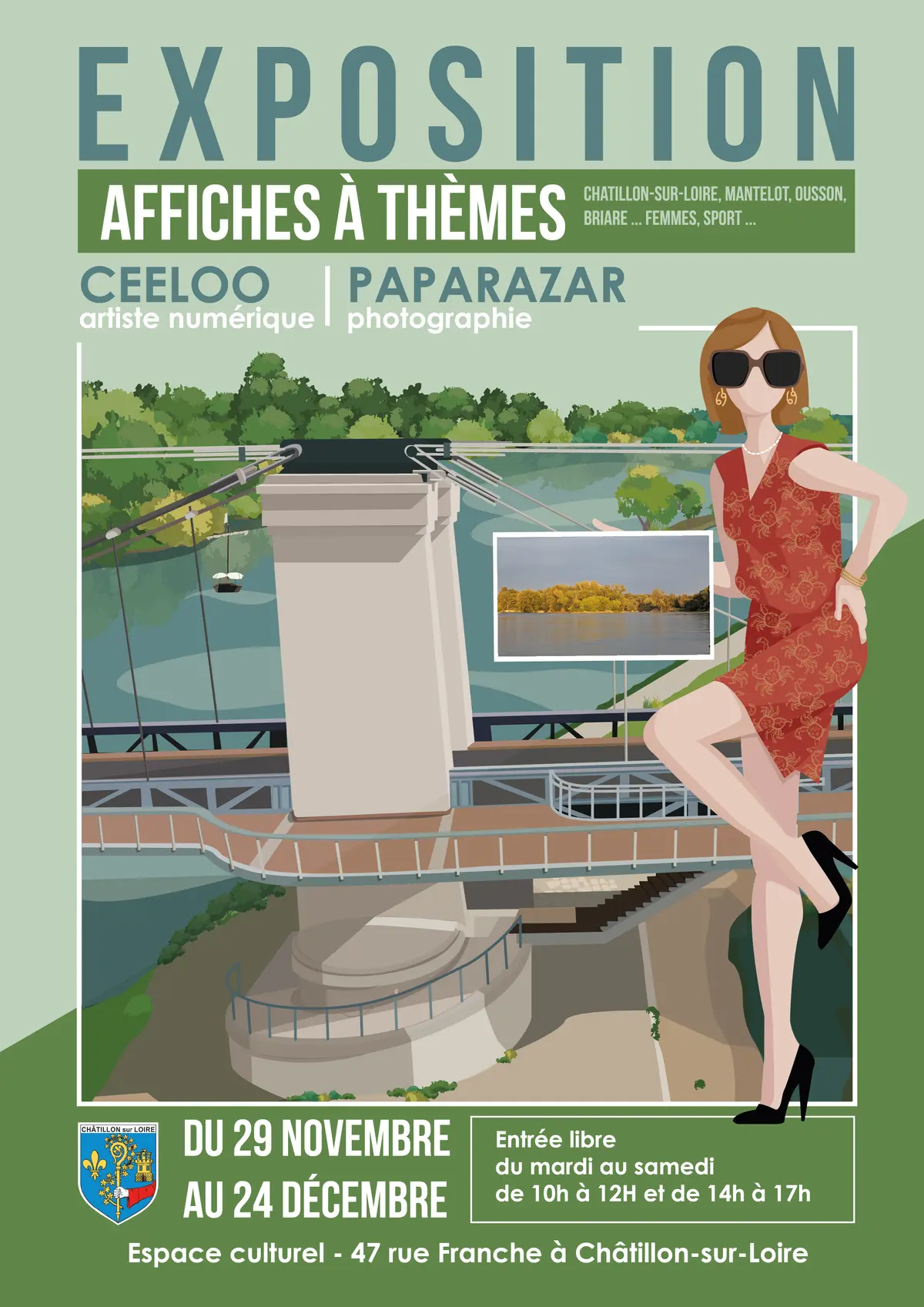 Exposition d'affiches à thème par Ceeloo et photographies de Paparazar