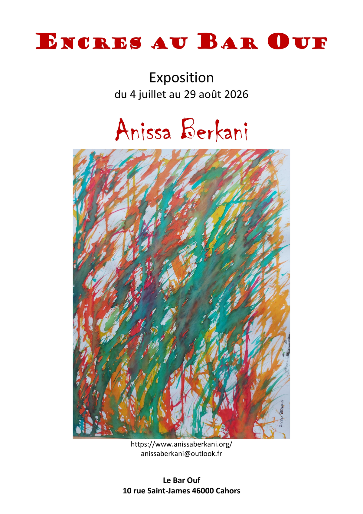 Exposition d'Anissa Berkani : L'encre vivante