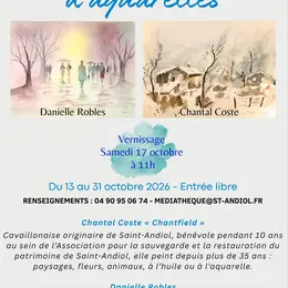 Exposition d'aquarelles : Danielle Robles & Chantal Coste