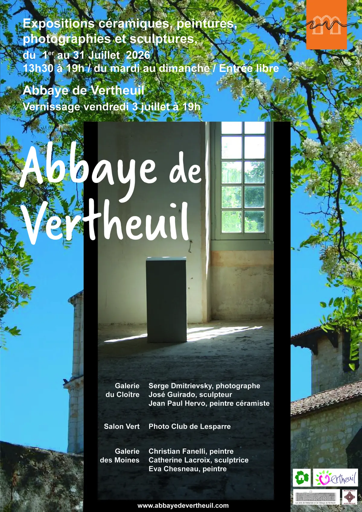 Exposition d'artistes à l'Abbaye de Vertheuil