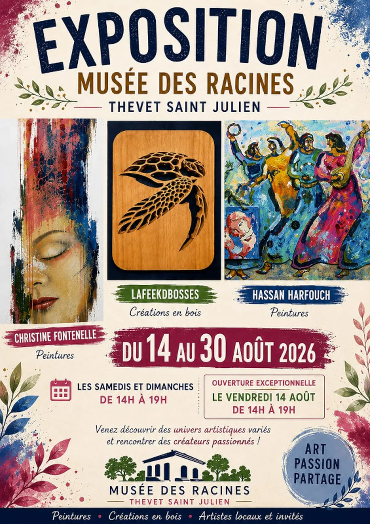 Exposition d'artistes au Musée des Racines