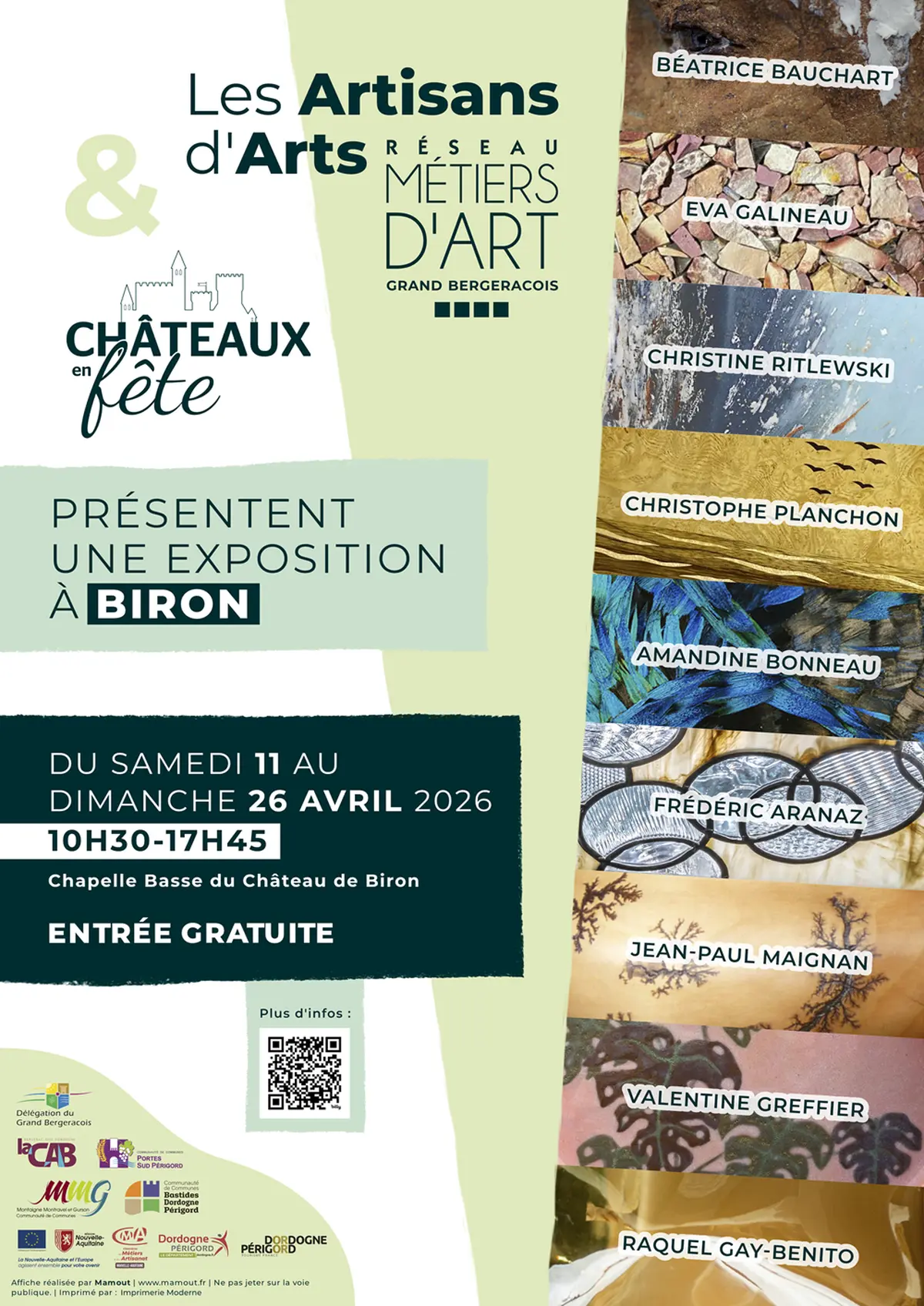 Exposition d'artistes et d'artisans du Réseau des Métiers d'Art