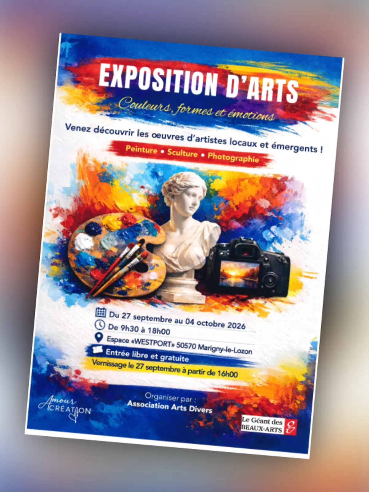 Exposition d'arts Couleurs, formes et émotions