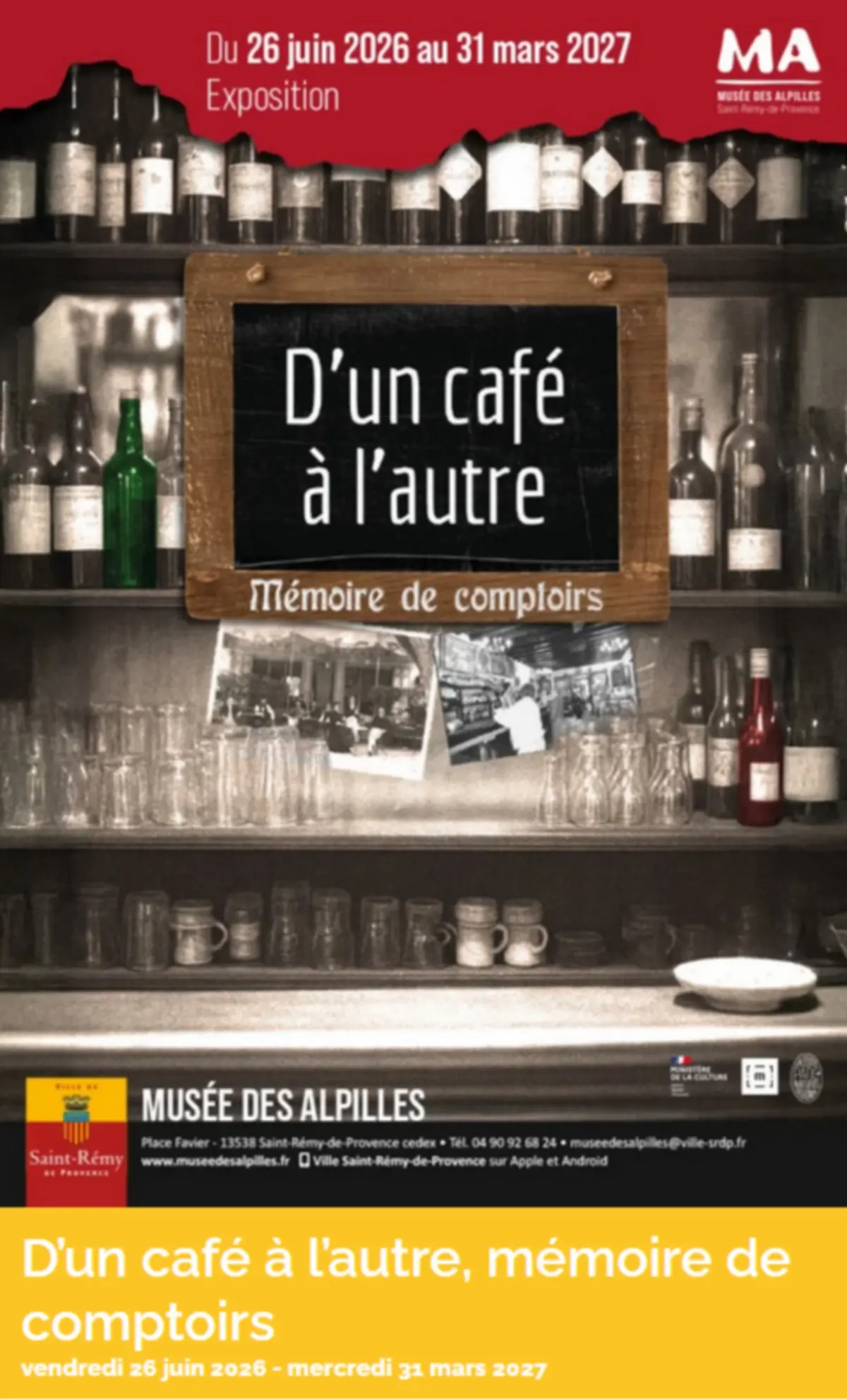 Exposition : D'un café à l'autre, mémoire de comptoir